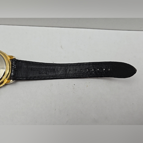 Mens Vintage John Weitz Faux Skeleton Watch Gold Tone Quartz New Battery - Picture 10 of 11